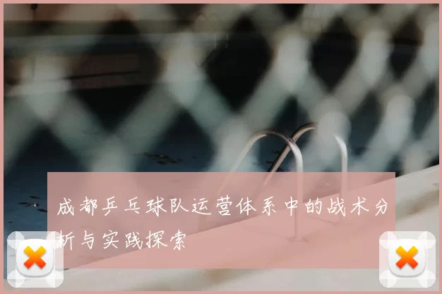成都乒乓球队运营体系中的战术分析与实践探索